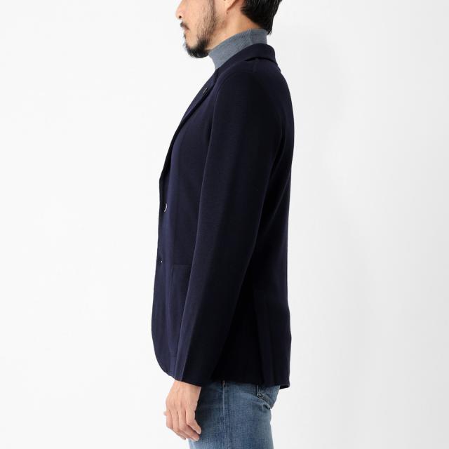 あす着] ラルディーニ LARDINI 2つボタン ニットジャケット メンズ