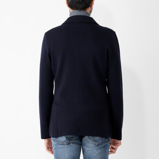 あす着] ラルディーニ LARDINI 2つボタン ニットジャケット メンズ