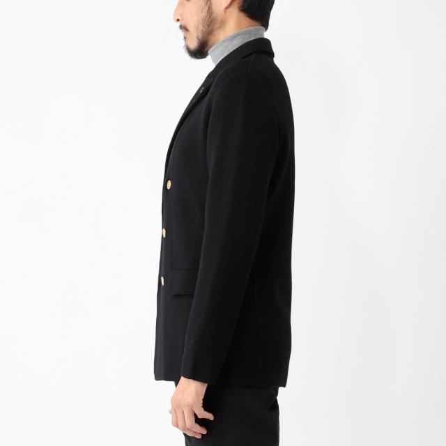 あす着] ラルディーニ LARDINI ダブルブレスト ニットジャケット メンズ