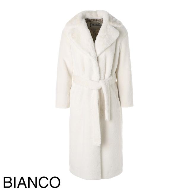 [あす着] ヘルノ HERNO ロングコート ファーコート レディース COAT IN SOFT ALTERNATIVE FUR あす着] ヘルノ HERNO ロングコート ファーコート レディース COAT IN