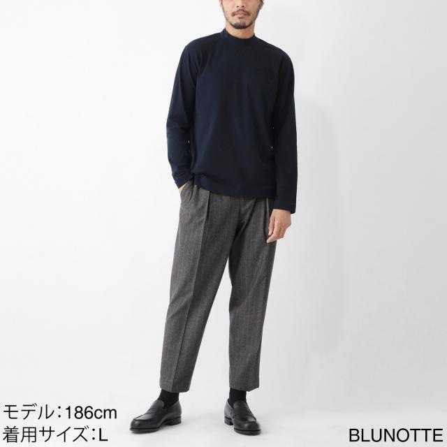 チルコロ CIRCOLO 1901 モックネックカットソー メンズ MOCKNECK JERSEY CASHMERE TOUCH カシミアタッチ_4
