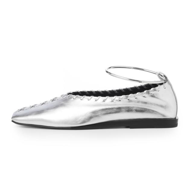 ジルサンダー JIL SANDER バレエシューズ フラットシューズ レディース Ring Ballerina-ebure エブール カジュアルシャツ レディース 古着 中古 ヤマダウェブコム