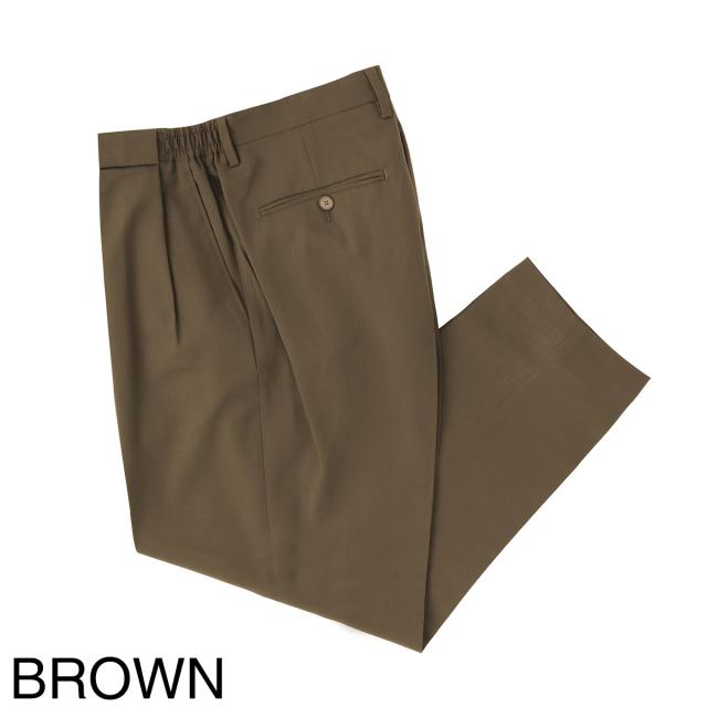 あす着] ブリリア BRIGLIA 1949 ツープリーツ スラックス ウールパンツ