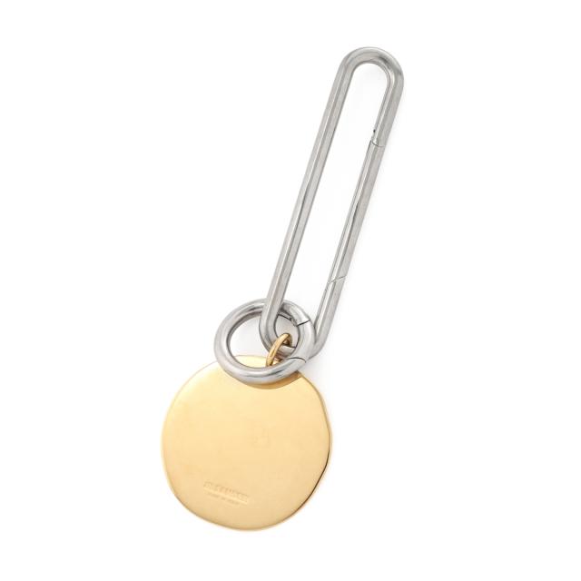 [あす着] ジルサンダー JIL SANDER キーリング バッグチャームシルバー メンズ OVAL CHARM