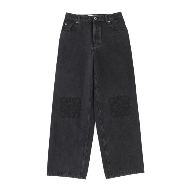 ロエベ LOEWE ジップフライジーンズ バギージーンズ レディース ANAGRAM BAGGY JEANS AF_1