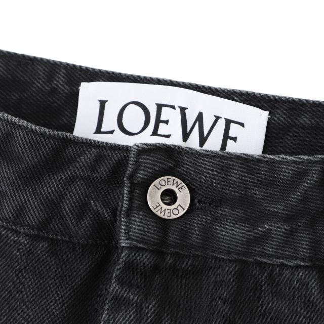 ロエベ LOEWE ジップフライジーンズ バギージーンズ レディース ANAGRAM BAGGY JEANS AF_8