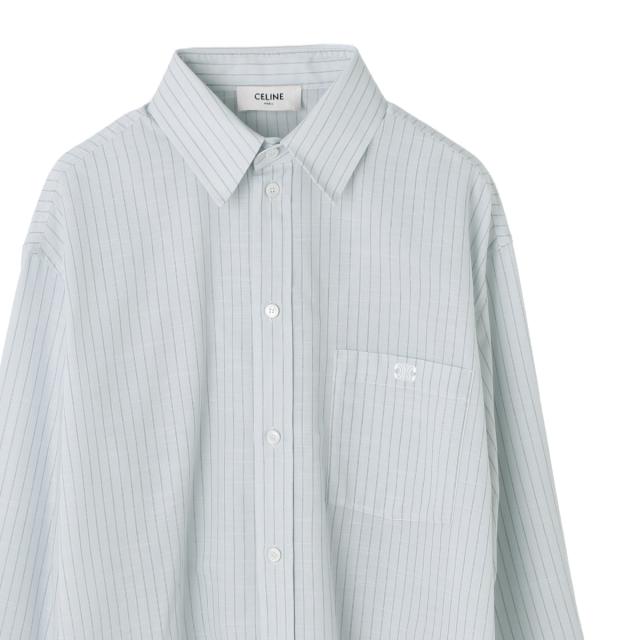 あす着] セリーヌ CELINE 長袖シャツ クロップドシャツ レディース