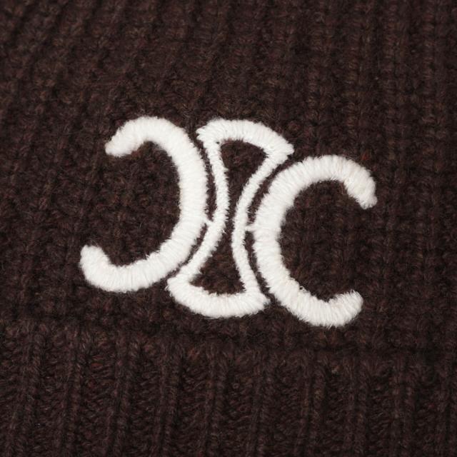 セリーヌ CELINE ニットキャップ ビーニー レディース TRIOMPHE BEANIE