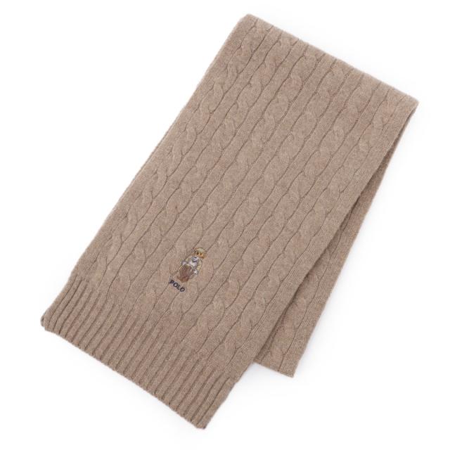 [あす着] ポロラルフローレン POLO RALPH LAUREN マフラー メンズ CHARLES BEAR CABLE SCARF