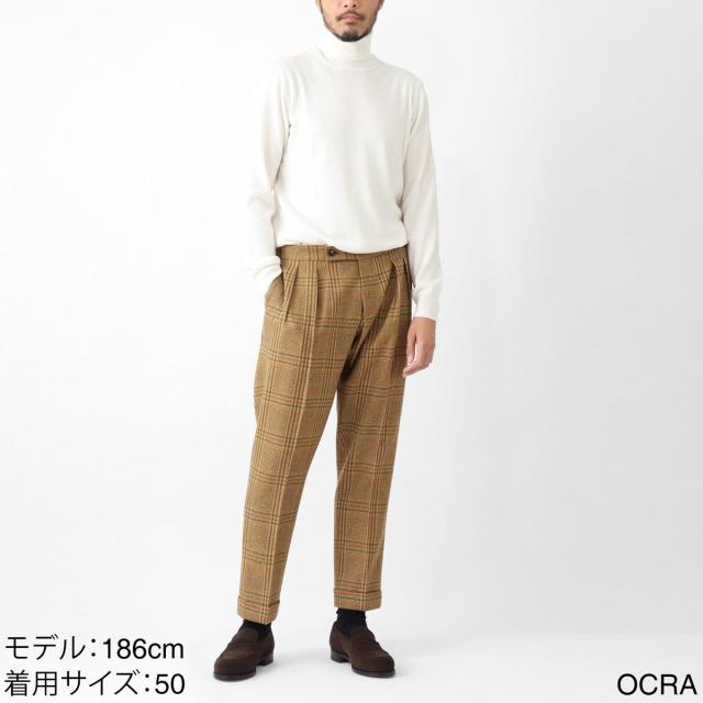 ベルウィッチ BERWICH ツープリーツ スラックス ウールパンツ メンズ