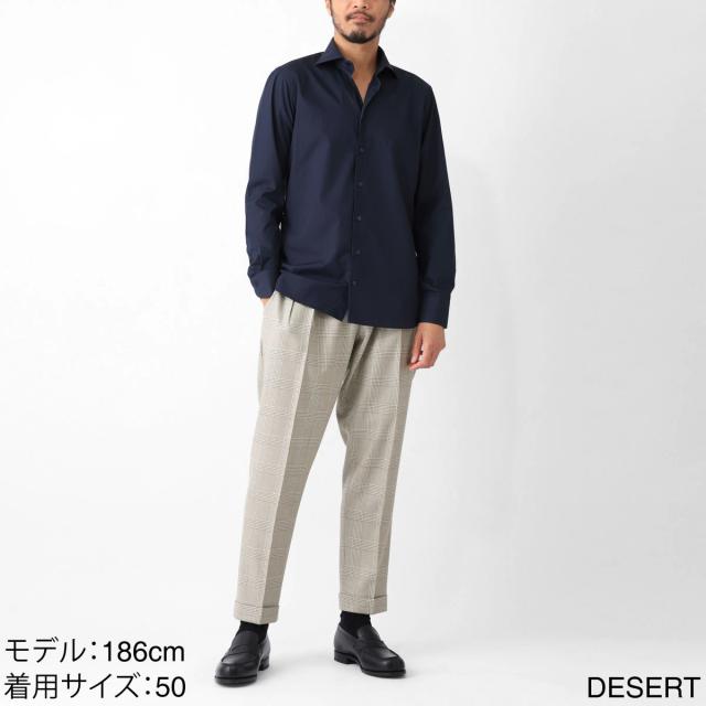 ベルウィッチ BERWICH ツープリーツ スラックス ウールパンツ メンズ SCOTCH PRINCE OF WALES WOOL_3