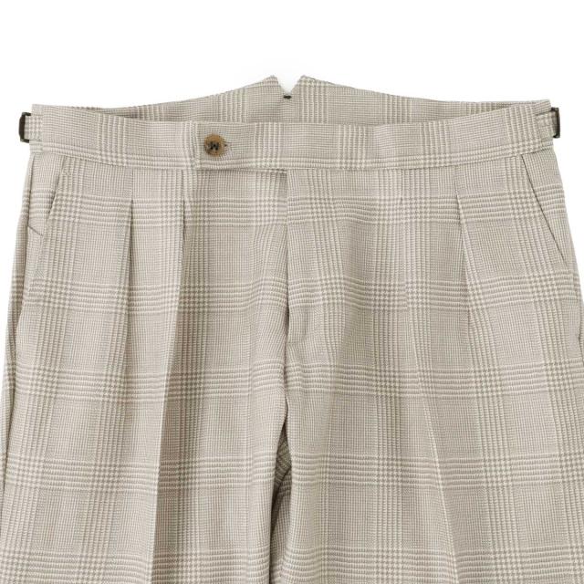 ベルウィッチ BERWICH ツープリーツ スラックス ウールパンツ メンズ SCOTCH PRINCE OF WALES WOOL_5