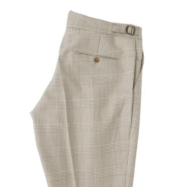 ベルウィッチ BERWICH ツープリーツ スラックス ウールパンツ メンズ SCOTCH PRINCE OF WALES WOOL_6