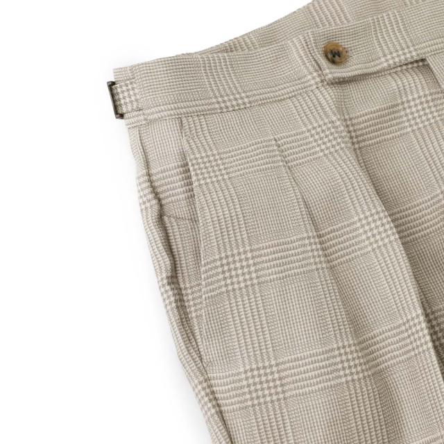 ベルウィッチ BERWICH ツープリーツ スラックス ウールパンツ メンズ SCOTCH PRINCE OF WALES WOOL_8