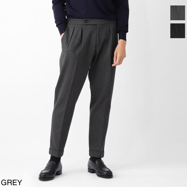[あす着] ベルウィッチ BERWICH ツープリーツ スラックス メンズ SCOTCH STRETCH VISCOSE JERSEY