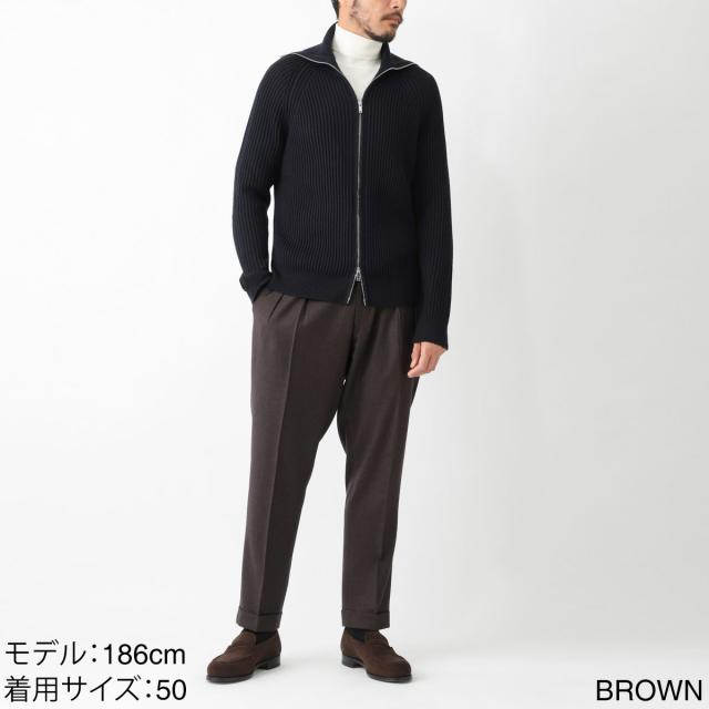 ベルウィッチ BERWICH ツープリーツ スラックス ウールパンツ メンズ