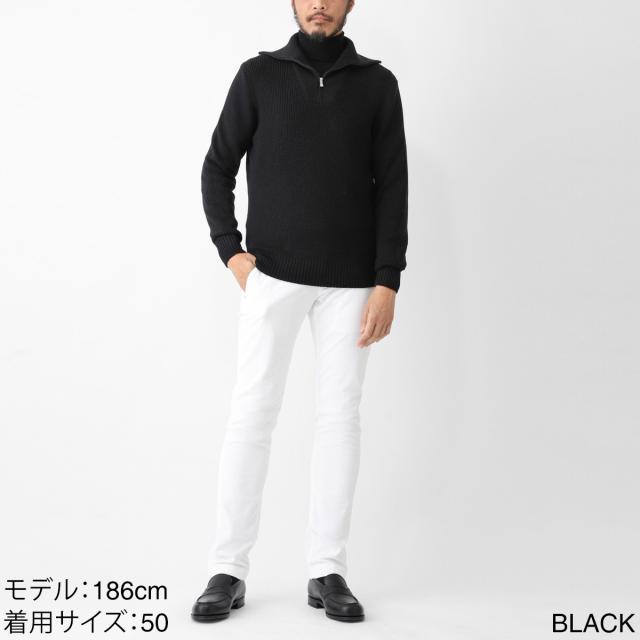 グランサッソ Gran Sasso ハーフジップニット メンズ LUPO M/L ZIP_2