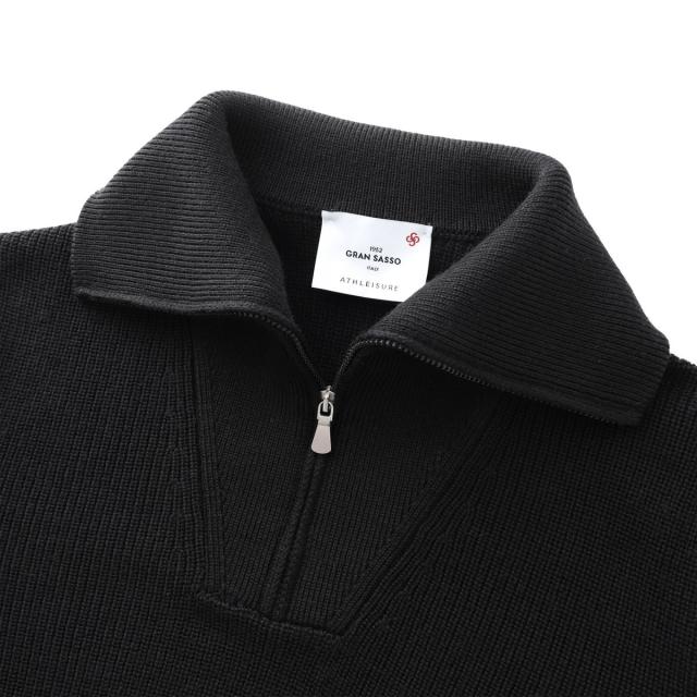 あす着] グランサッソ Gran Sasso ハーフジップニット メンズ LUPO M/L ZIP