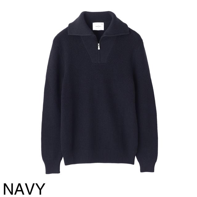 グランサッソ Gran Sasso ハーフジップニット メンズ LUPO M/L ZIP_10