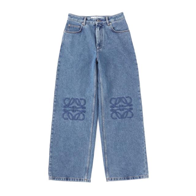 ロエベ LOEWE ジップフライジーンズ バギージーンズ レディース ANAGRAM BAGGY JEANS_1