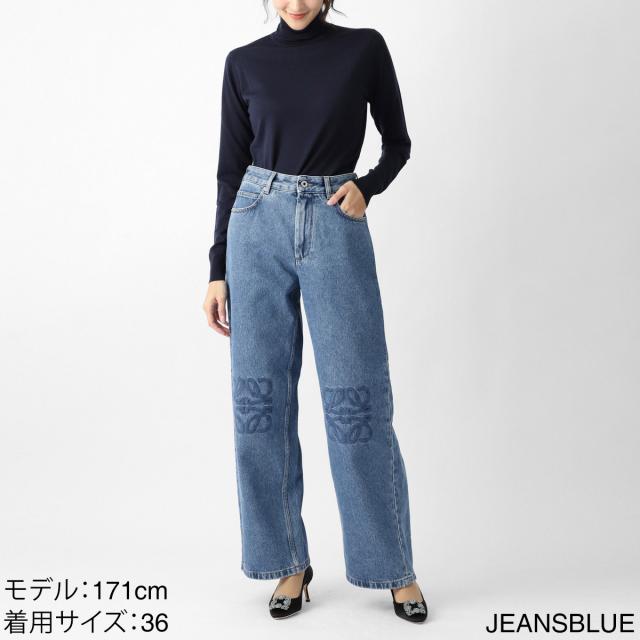 ロエベ LOEWE ジップフライジーンズ バギージーンズ レディース ANAGRAM BAGGY JEANS_2