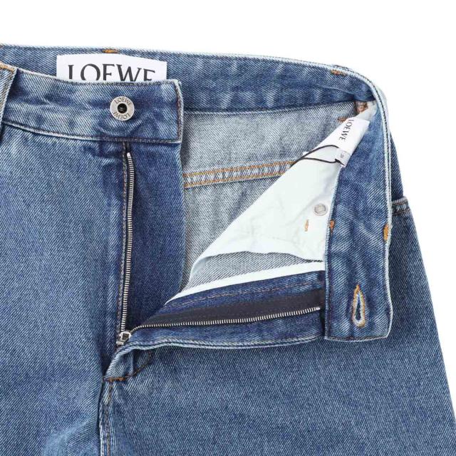 ロエベ LOEWE ジップフライジーンズ バギージーンズ レディース ANAGRAM BAGGY JEANS_3
