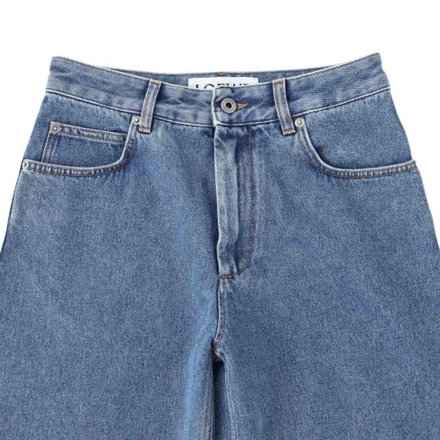 ロエベ LOEWE ジップフライジーンズ バギージーンズ レディース ANAGRAM BAGGY JEANS_4