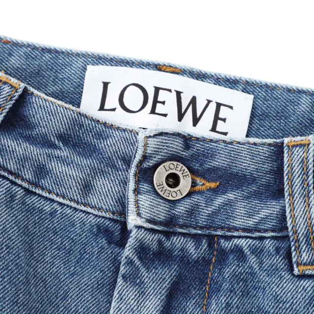 ロエベ LOEWE ジップフライジーンズ バギージーンズ レディース ANAGRAM BAGGY JEANS_7