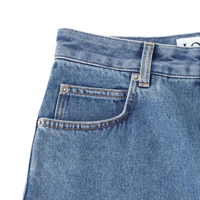 ロエベ LOEWE ジップフライジーンズ バギージーンズ レディース ANAGRAM BAGGY JEANS_8
