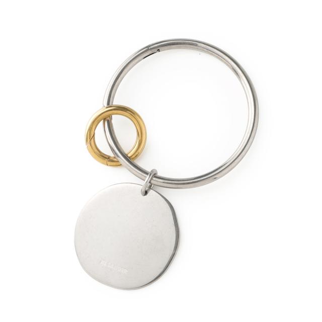 [あす着] ジルサンダー JIL SANDER キーチャーム バッグチャームシルバー レディース CIRCLE CHARM