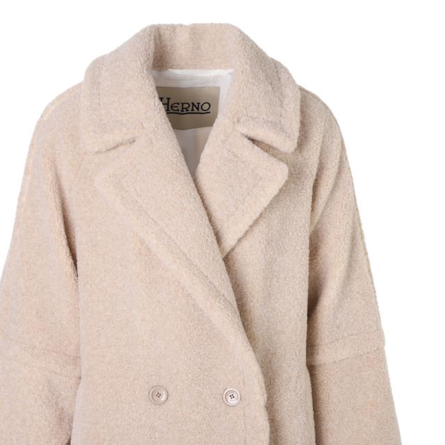 ヘルノ HERNO ロングコート ファーコート レディース MELANGE TEDDY メランジテディコート_4