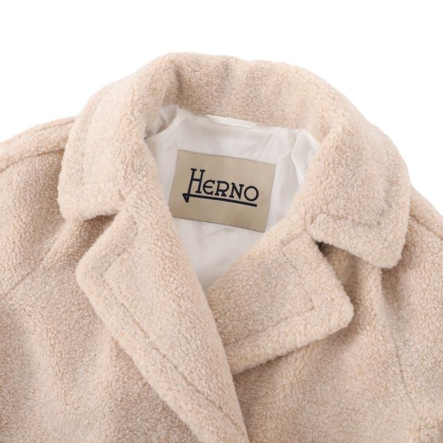 ヘルノ HERNO ロングコート ファーコート レディース MELANGE TEDDY メランジテディコート_5