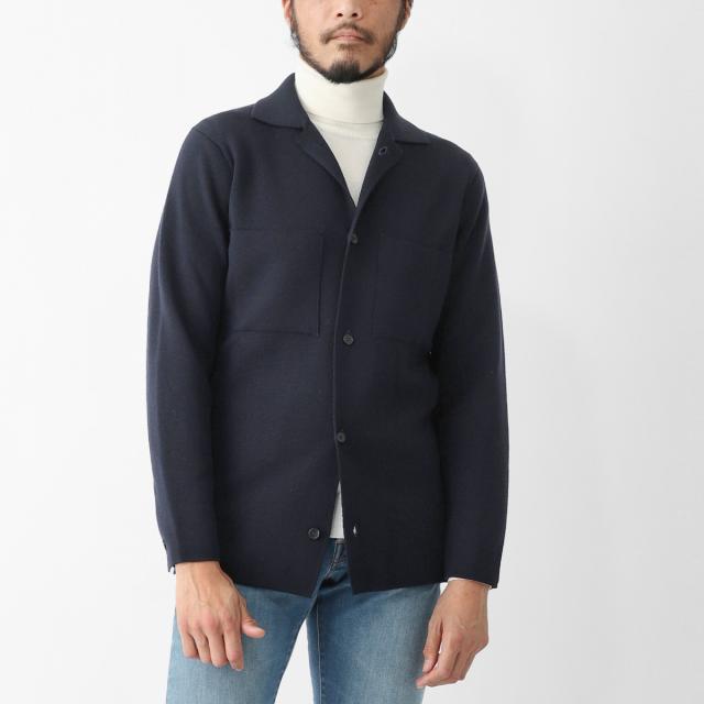 [あす着] フィリッポ デ ローレンティス FILIPPO DE LAURENTIIS 長袖ニットシャツ オーバーシャツ メンズ CAMICIA OVER ML