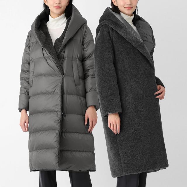 マックスマーラ ザ・キューブ MAX MARA THE CUBE ダウンコート レディース ORION アルパカ ウール リバーシブル ロング