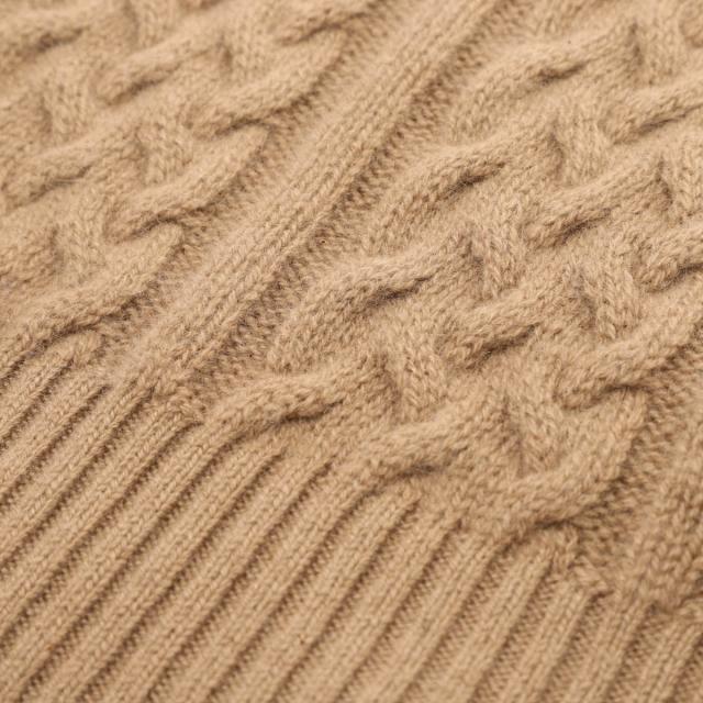 マックスマーラ Max Mara バラクラバ フードウォーマー レディース ROMANA カシミヤ ケーブル編み ロゴ刺繍_5