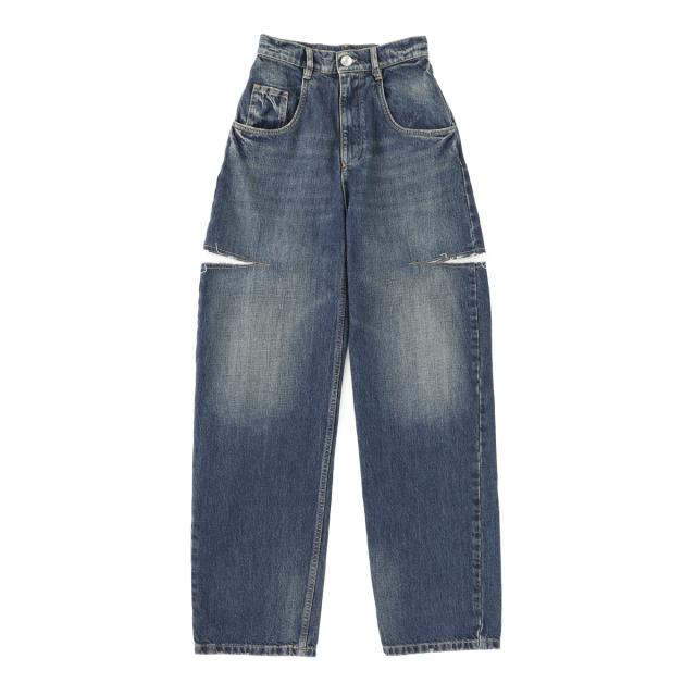 メゾンマルジェラ Maison Margiela ジップフライジーンズ レディース CUT-OUT JEANSスラッシュディテール カットアウト_1