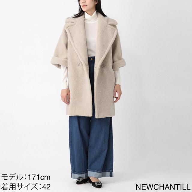 ヘルノ HERNO ダブルブレストコート レディース MELANGE TEDDY メランジテディコート 7分袖ダブルコート_2