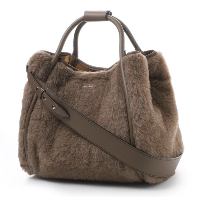 [あす着] マックスマーラ Max Mara ハンドバッグ 3WAY ショルダーバッグ レディース TMARINS4 カシミヤ テディベア スモール Tマリン