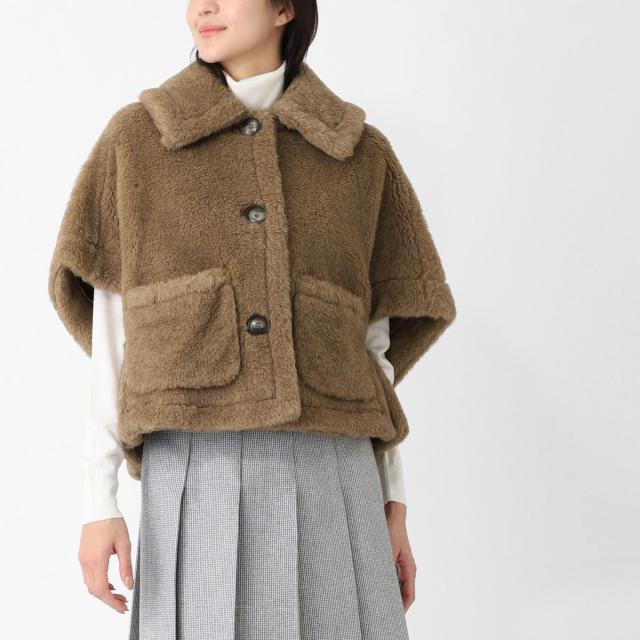 [あす着] マックスマーラ Max Mara ケープ ポンチョ レディース NEWTERZO4 ニューテルツォ カシミヤ テディベア