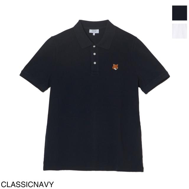 [あす着] メゾンキツネ MAISON KITSUNE ポロシャツ メンズ FOX HEAD PATCH REGULAR POLO フォックスヘッド