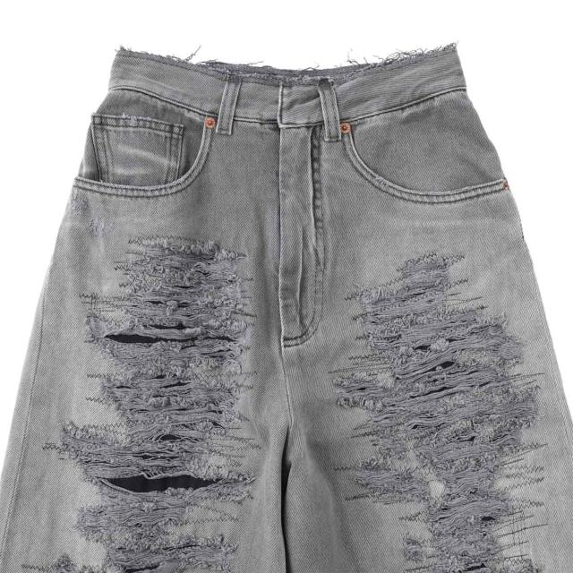 エムエム 6 メゾンマルジェラ MM6 Maison Margiela ジップフライジーンズ ワイドパンツ レディース_4