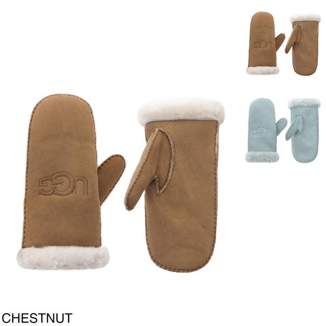 アグオーストラリア UGG Australia 手袋 ミトン レディース W SHEEPSKIN EMBROIDER MITTEN ロゴ刺繍