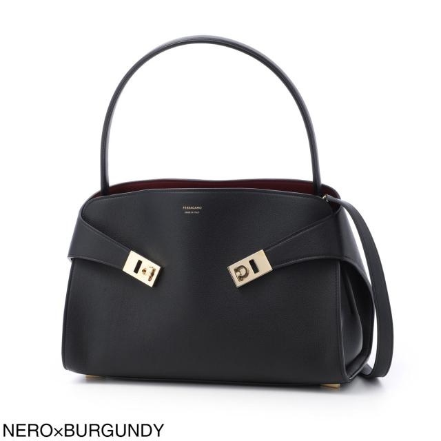 フェラガモ FERRAGAMO ハンドバッグ 2WAY ショルダーバッグ レディース HUG SOFT BICOLOR SHOULDER BAG_1