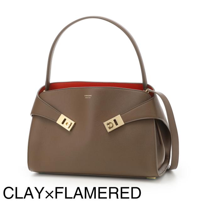 フェラガモ FERRAGAMO ハンドバッグ 2WAY ショルダーバッグ レディース HUG SOFT BICOLOR SHOULDER BAG_19
