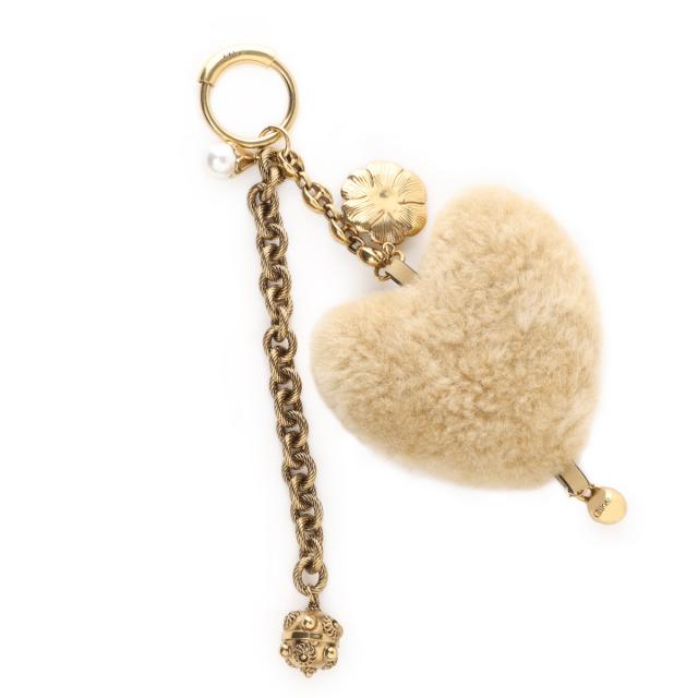 [あす着] クロエ Chloe バッグチャーム バッグチャームMIX レディース CHLOE SYMBOLS HEART SHEARLING