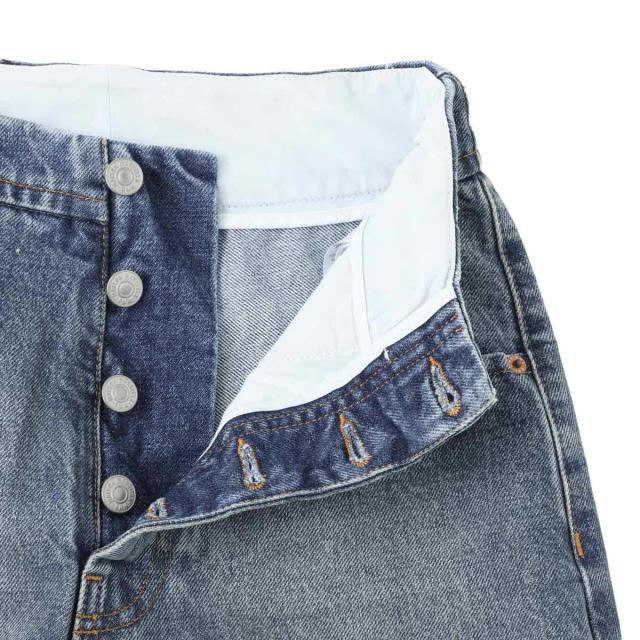 エムエム 6 メゾンマルジェラ MM6 Maison Margiela ボタンフライジーンズ ハイウエストジーンズ レディース STRAIGHT-LEG JEANS_3