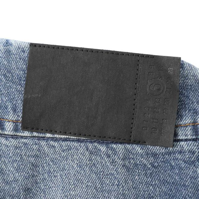 エムエム 6 メゾンマルジェラ MM6 Maison Margiela ボタンフライジーンズ ハイウエストジーンズ レディース STRAIGHT-LEG JEANS_9