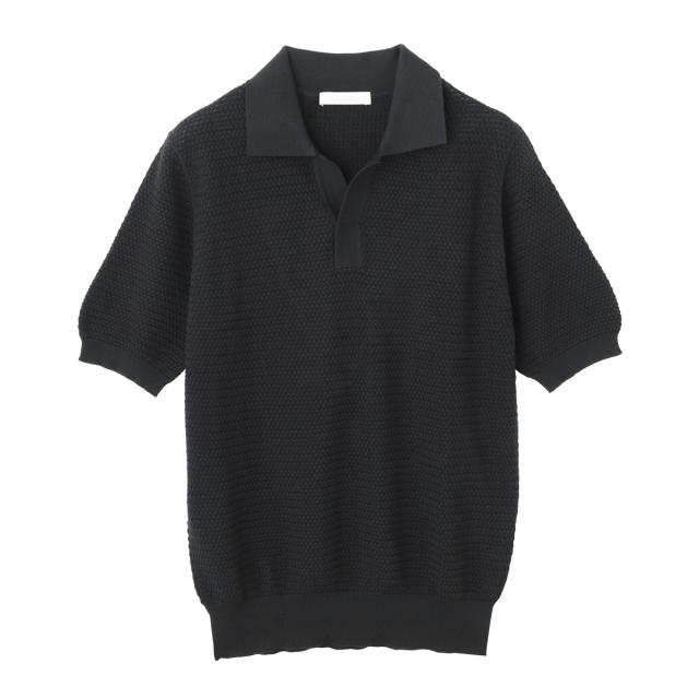 【ほぼ未使用】cruciani ニットポロ 48 クルチアーニ Cruciani ニットポロシャツ スキッパーポロシャツ メンズ