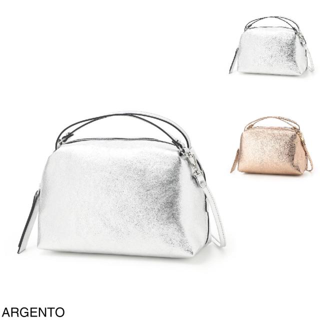 ジャンニ キアリーニ GIANNI CHIARINI ハンドバッグ 2WAY ショルダーバッグ レディース ALIFA M アリファ メタリック シルバー