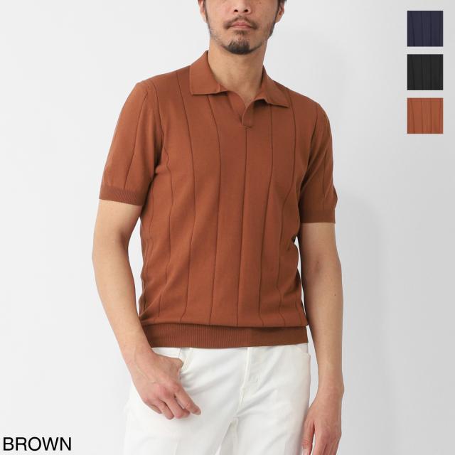 グランサッソ Gran Sasso ニットポロシャツ スキッパーポロシャツ メンズ SKIPPER M/M FRESH COTTON フレッシュコットン